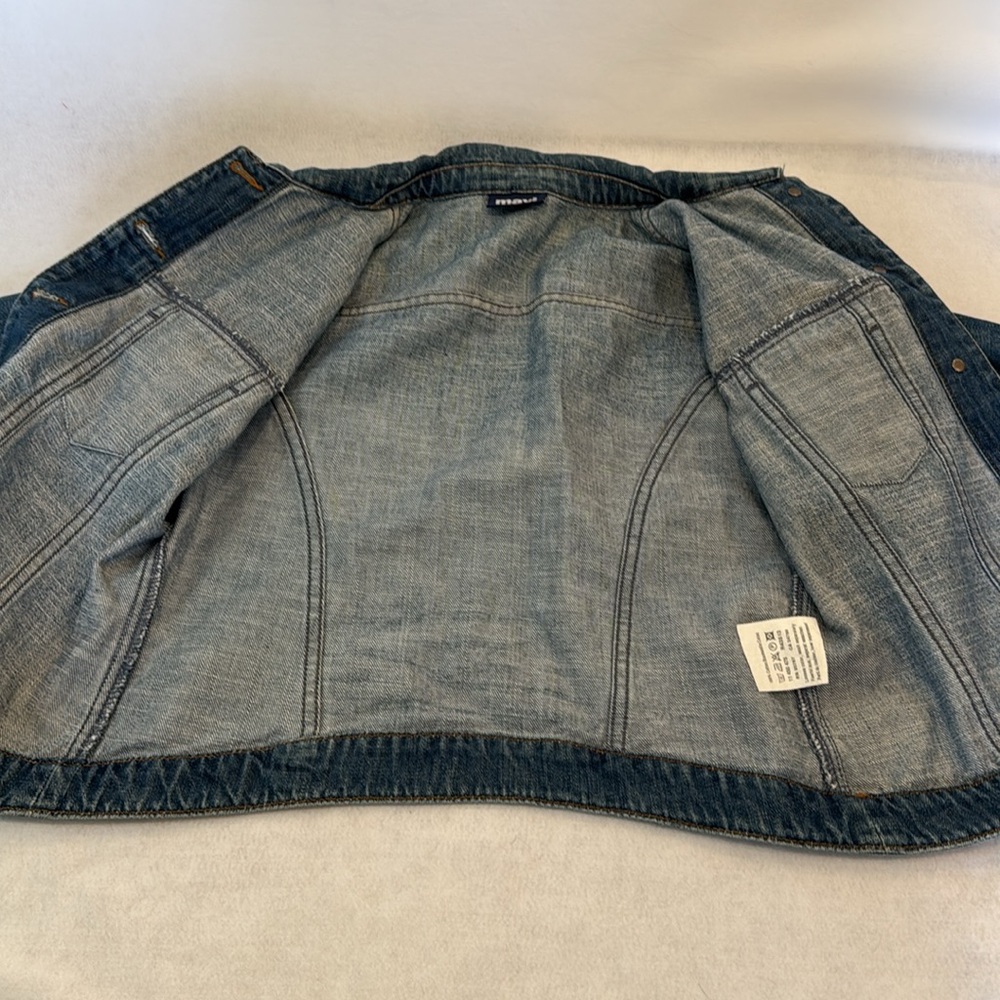 Mavi Catherine Slim Western Style Denim Jean Jacket Women's Size Large Y2K - Picture 6 of 11